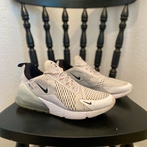 NikeAirMax 270. Men’s size 10 1/2. Used. Colors: white, black.